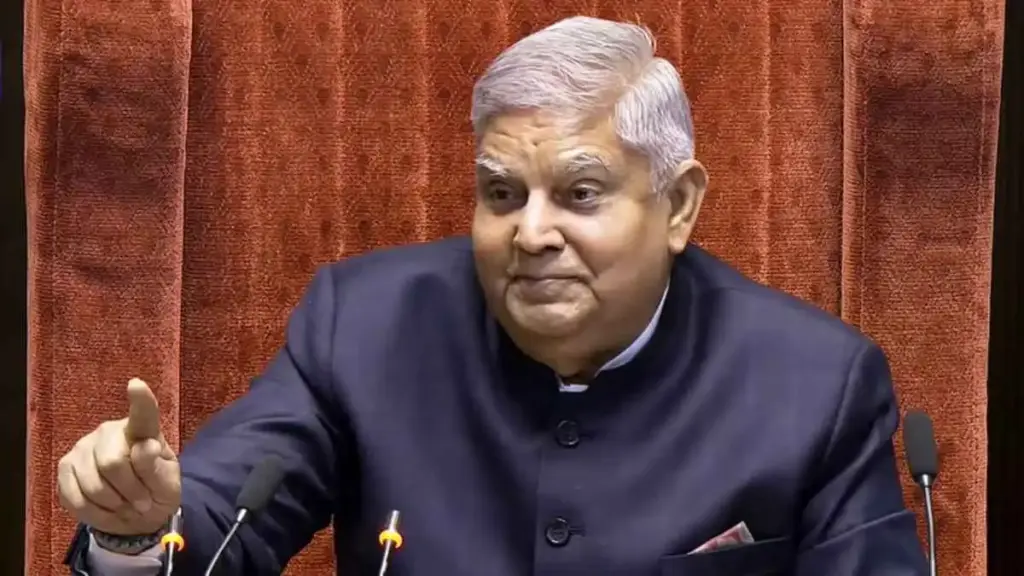 Jagdeep Dhankhar Resigns Suddenly, Stirring Deep Political Suspicion and Debate Jagdeep Dhankhar announces resignation as Vice President at official press briefing podium.