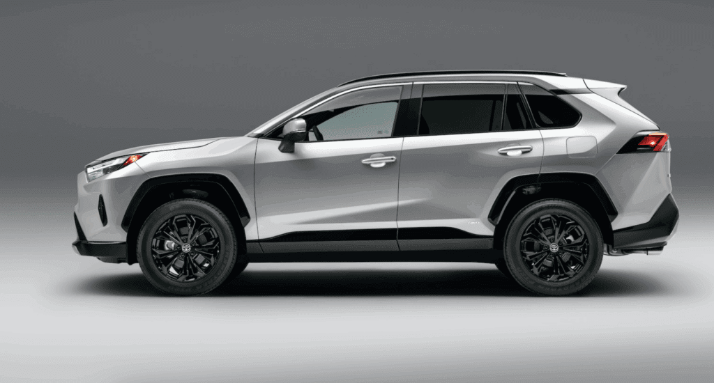 2025 Toyota RAV4 compact SUV with updated exterior design and premium LED daytime running lights