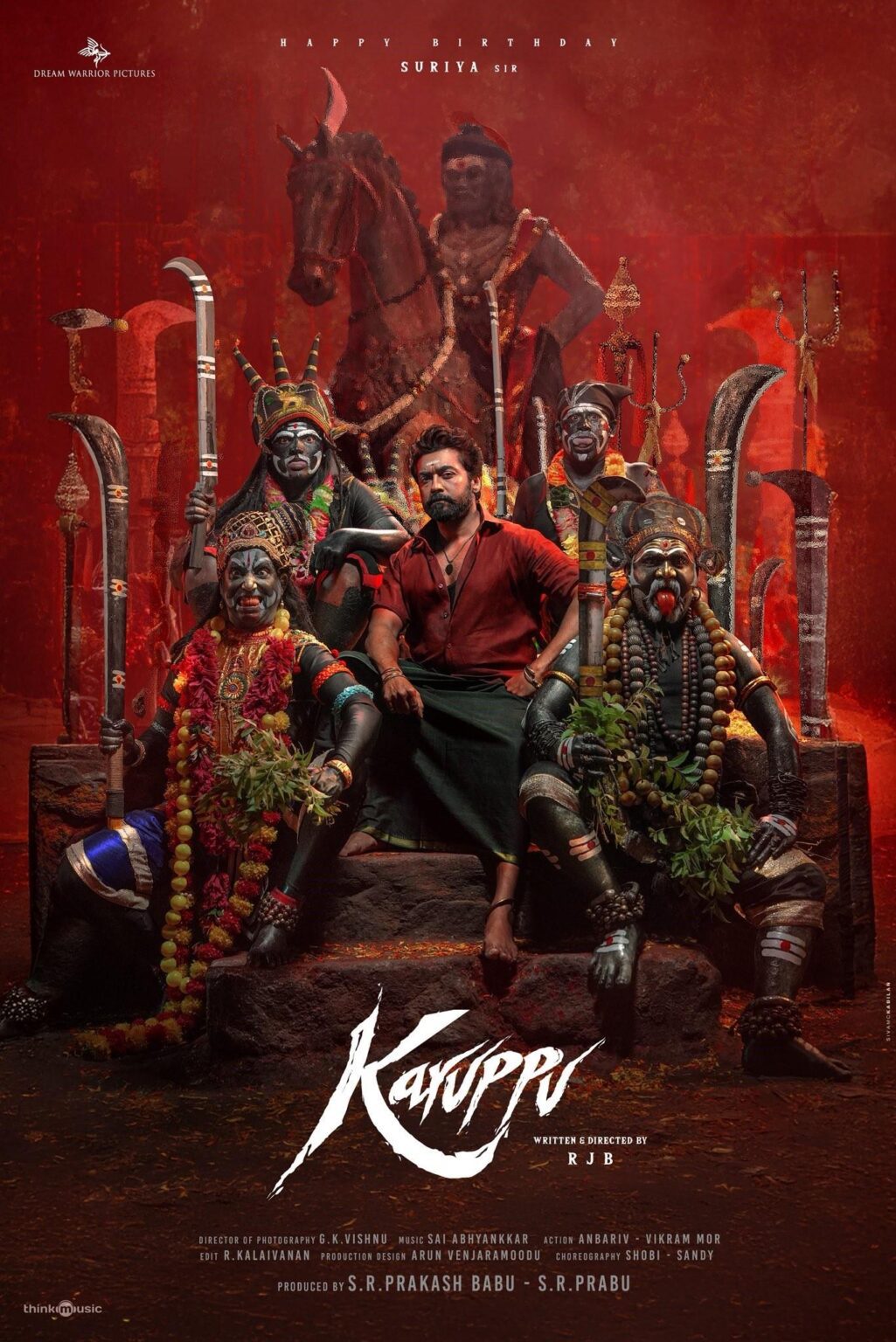 Karuppu (2025) Release Date Revealed: A Dark Story of Identity, Redemption https-:www.moviecrow.com:News:35312:karuppu-suriya-first-look-rj-balaji