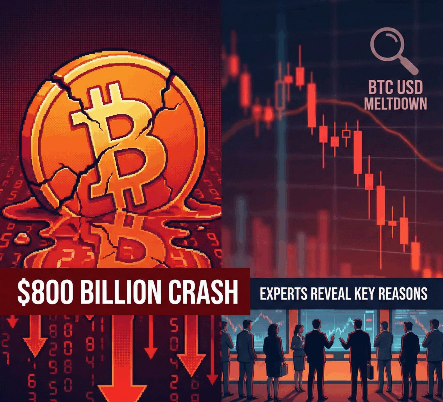 What Triggered Bitcoin’s $800 Billion Crash? Experts Reveal key Reasons Behind the BTC USD Meltdown