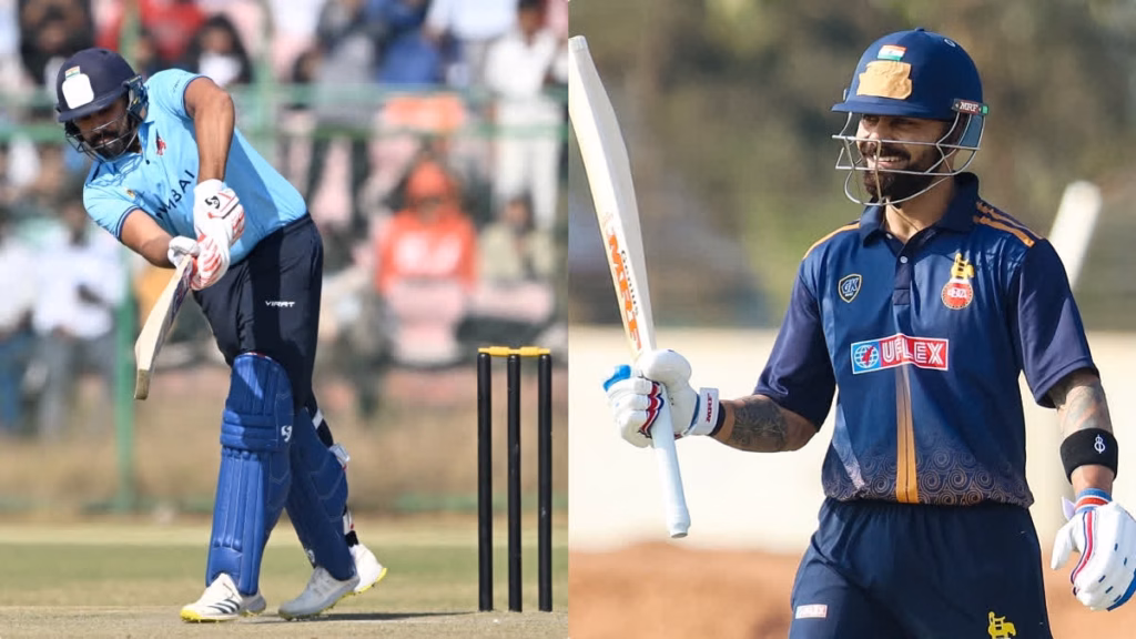 Vijay Hazare Trophy Sees Stark Contrast as Rohit Sharma Falls for Duck, Virat Kohli Hits Fifty
